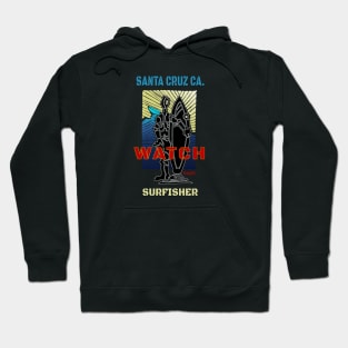 Santa Cruz California Surfer, Surf-fisher Hoodie